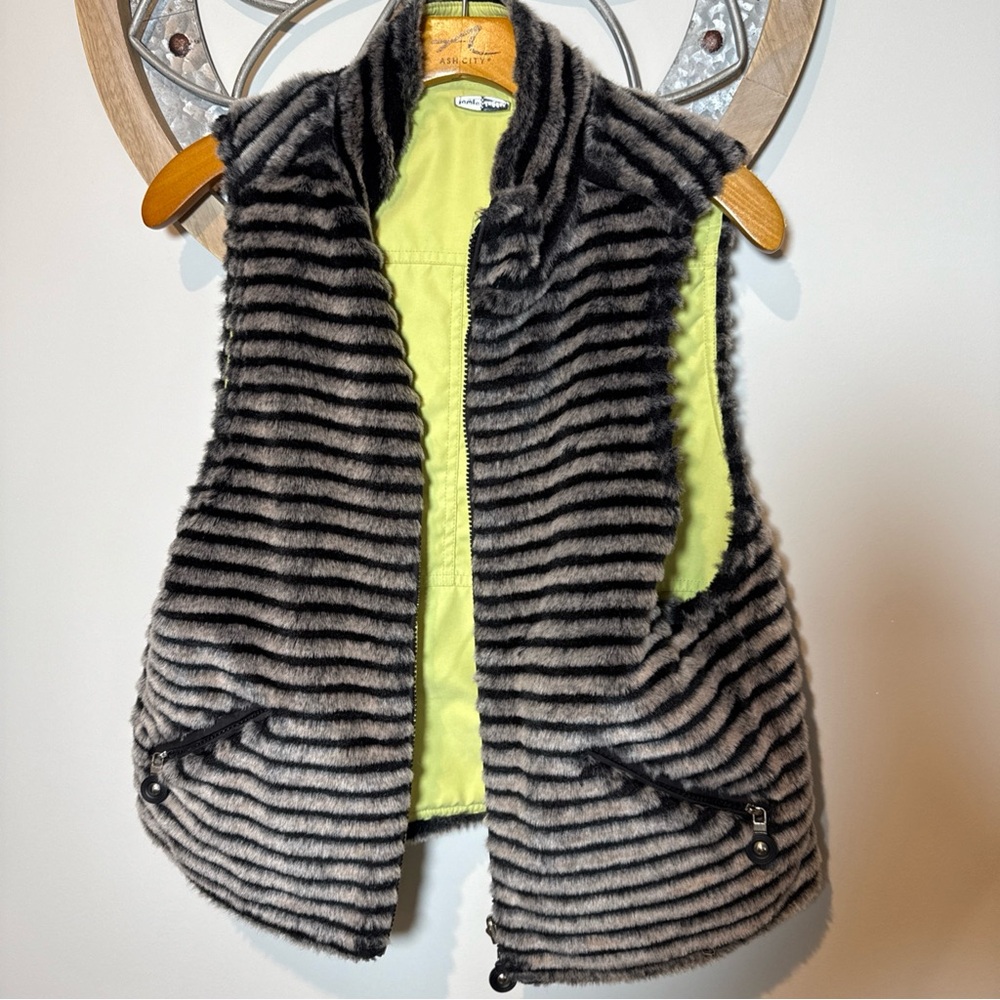Jamie Sadock Chartreuse / Faux Fur Jacket